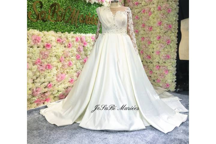 High-end satin ballgown