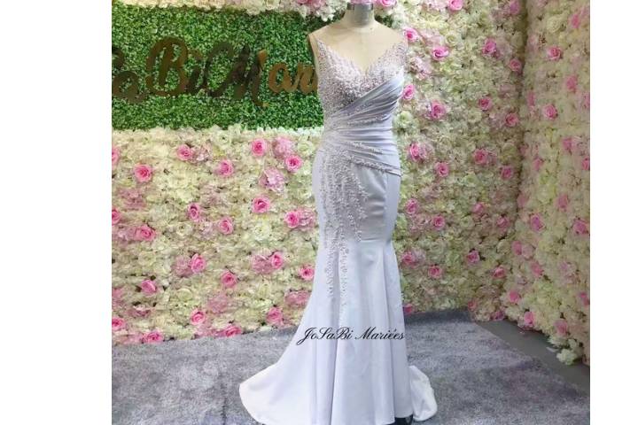 Luxury pearl 2 in 1 gown