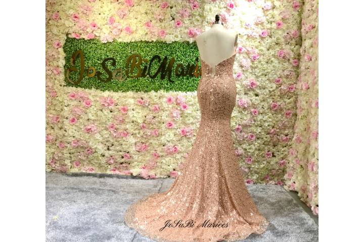 Rose gold reception dress