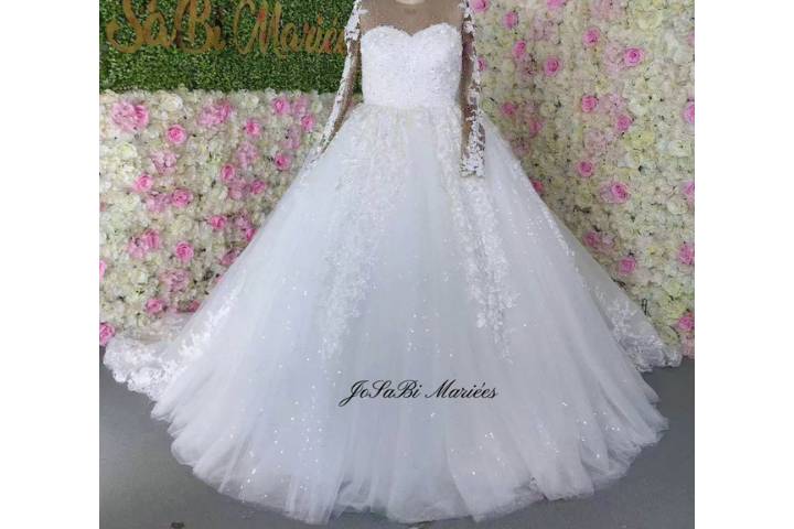 Beaded 2 in 1 wedding gown