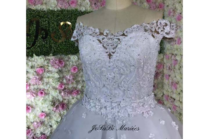 3d flowers wedding dress