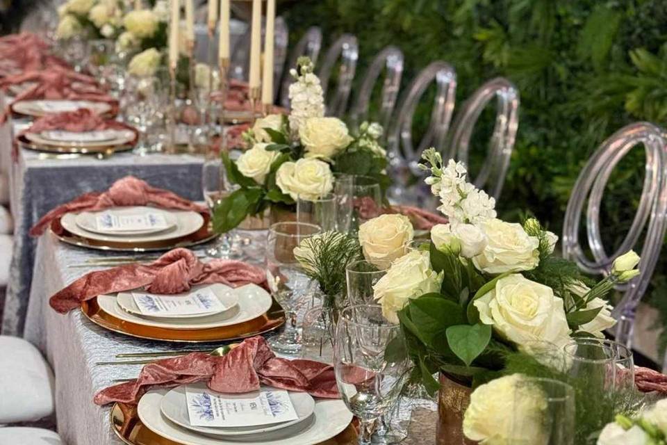 Bleu & Rose Gold Small wedding