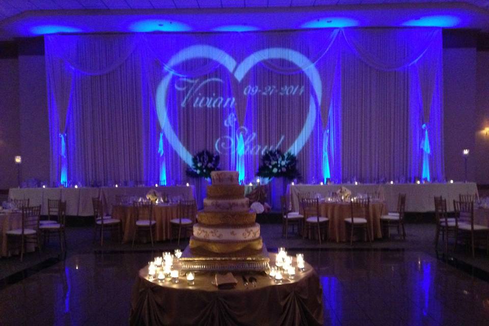 Monogram and uplighting