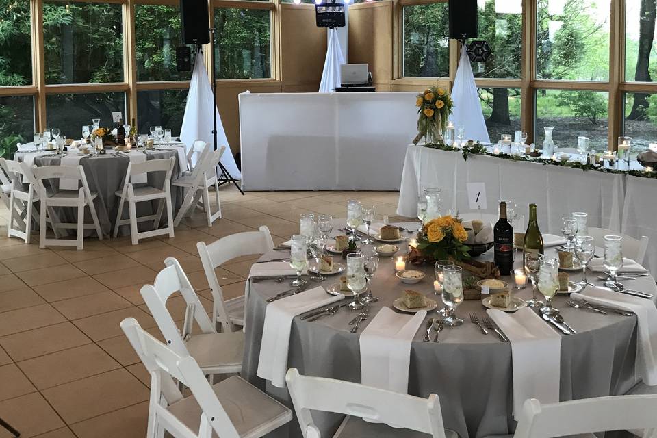 White wedding setup