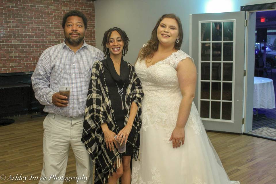 The bride and her guests