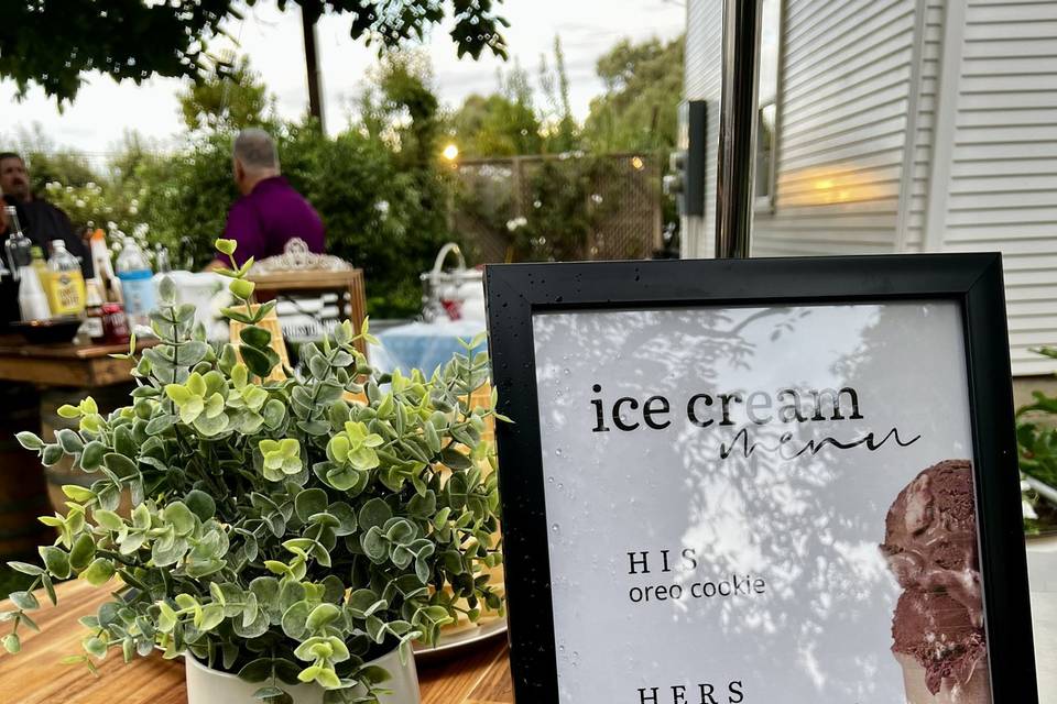 His and Hers Ice Cream Cart