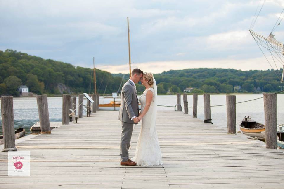 The bride and groom