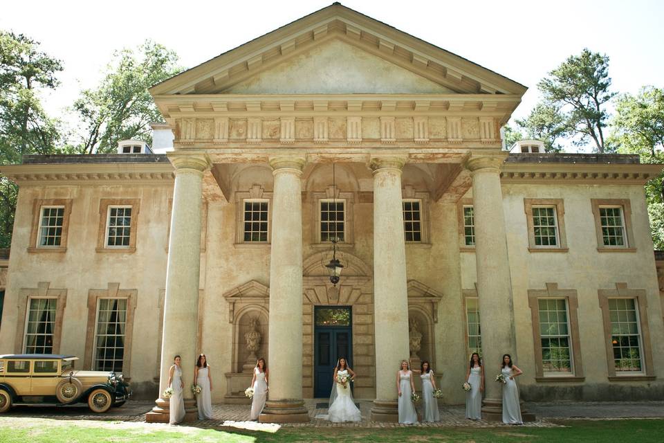 Bride and bridesmaids