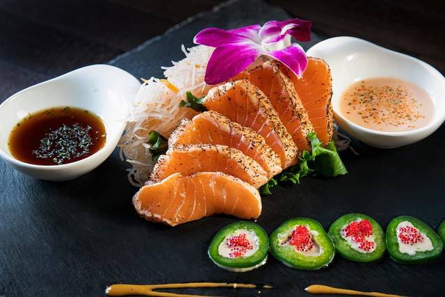 Salmon sashimi