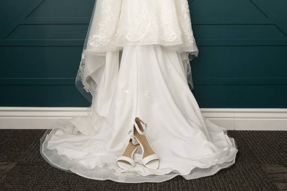 Dress in bridal suite