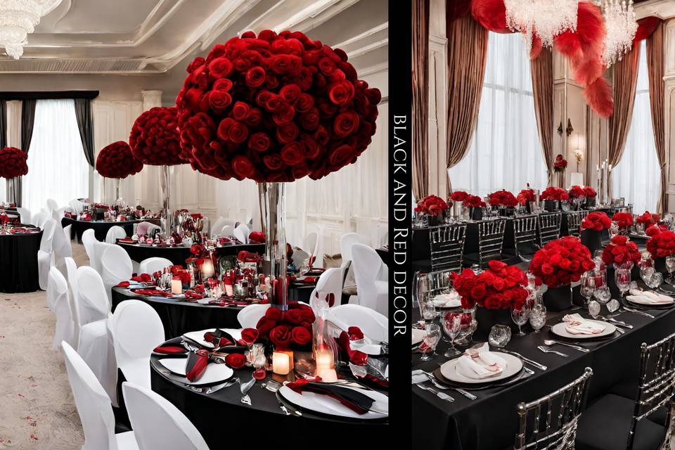 Black, Red and Roses Romantic