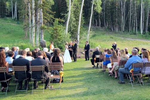 Outdoor wedding ceremony