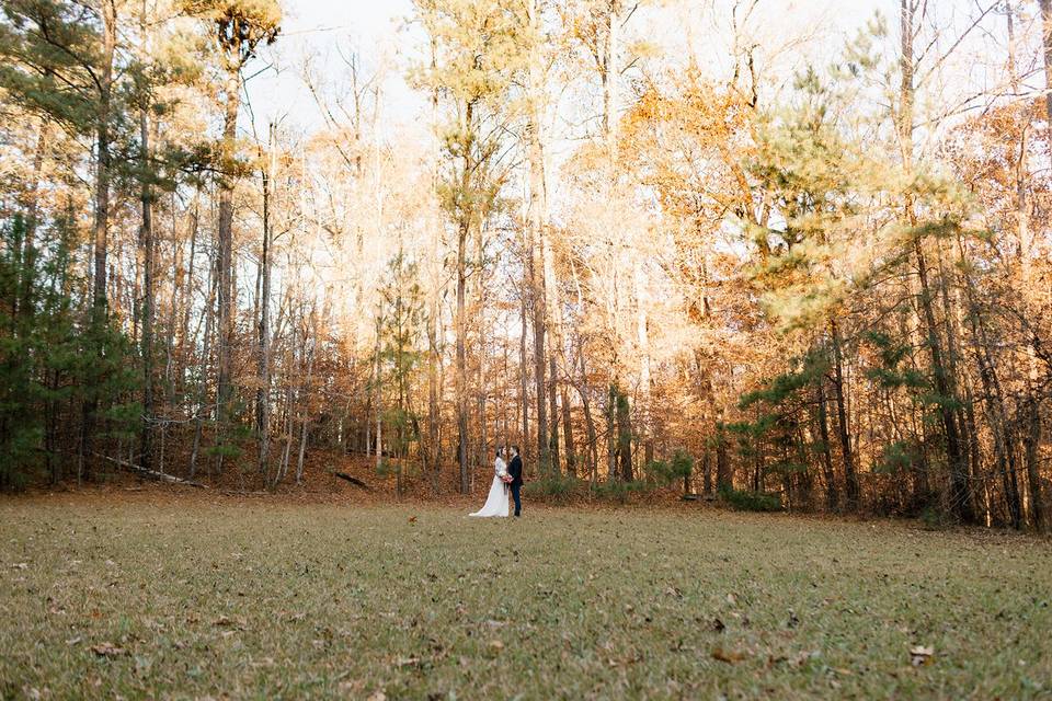 Newlyweds in the field