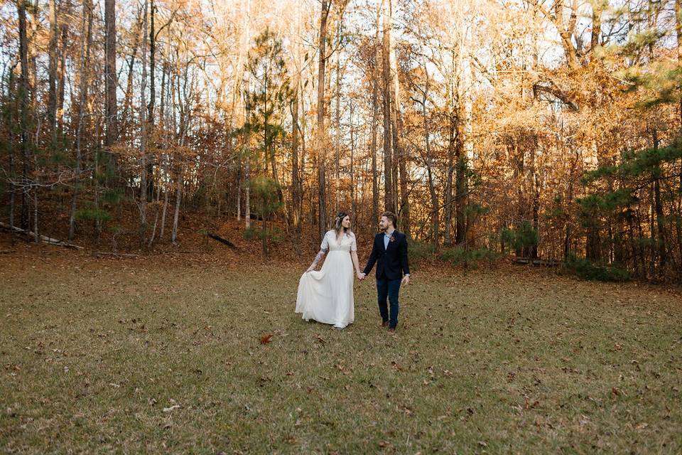 Couple in field