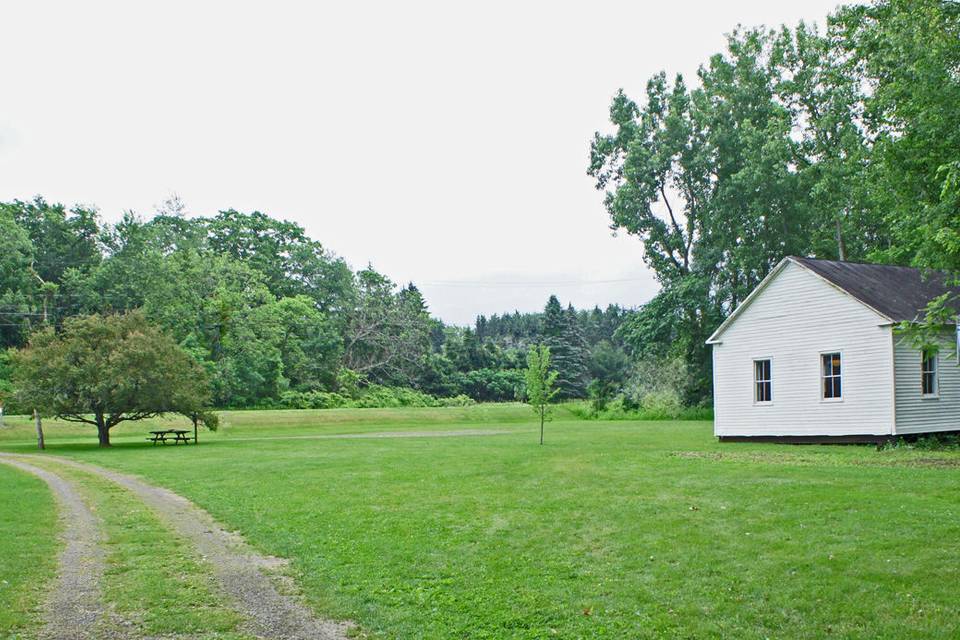 C.1850 Ichabod Crane Schoolhouse set on Van Alen House Estate acreage