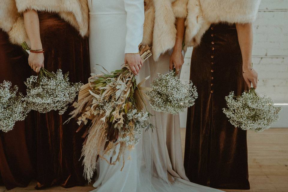 Babi's breath bridesmaids bq