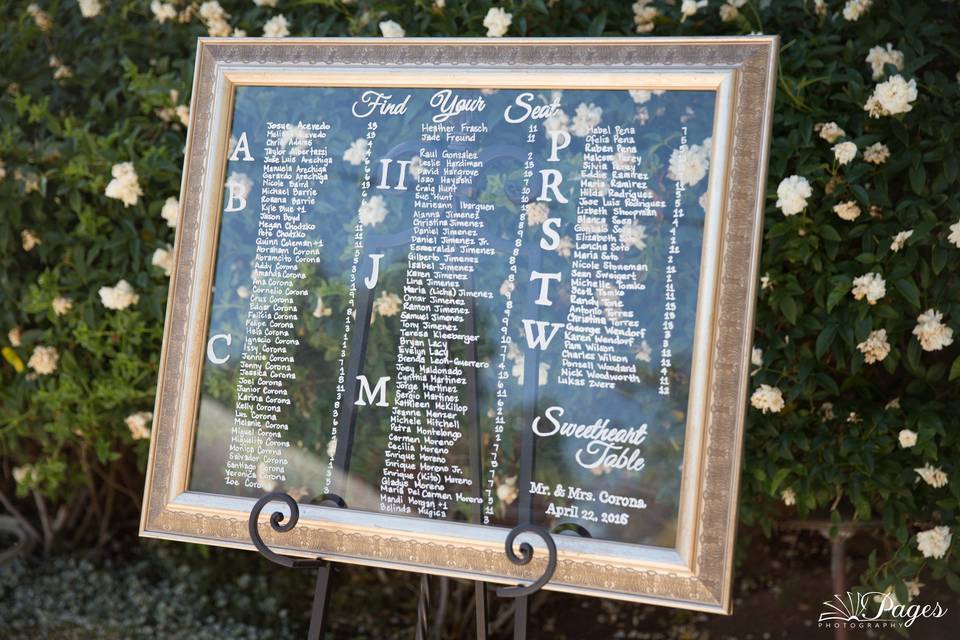 Wedding signage