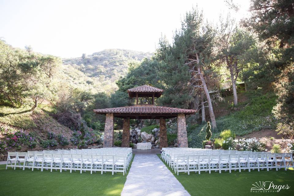 Wedding ceremony area