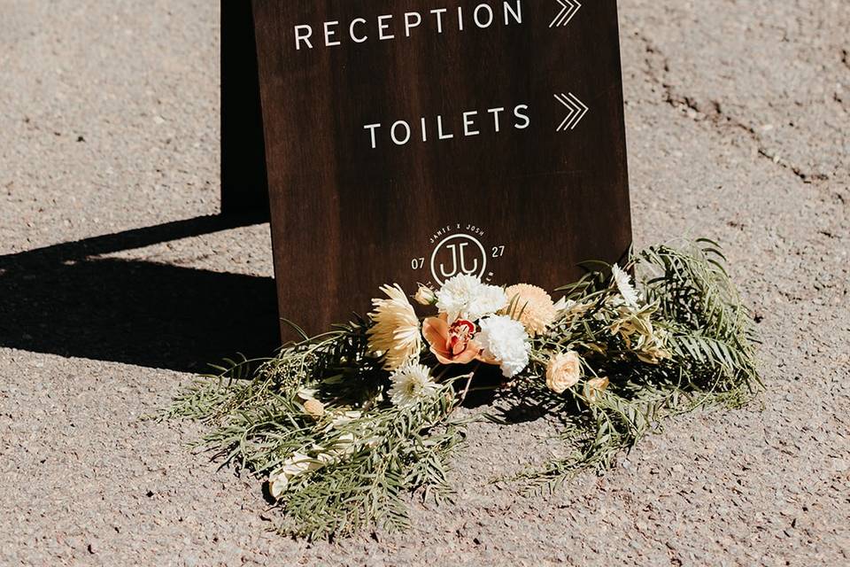 Custom wedding signs