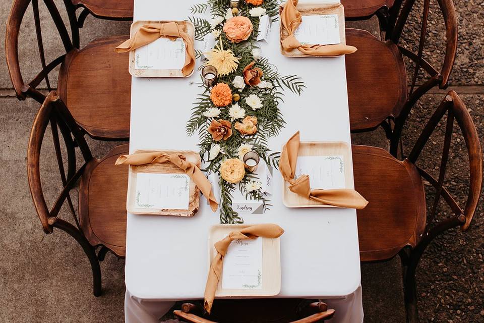 Boho Fall reception table