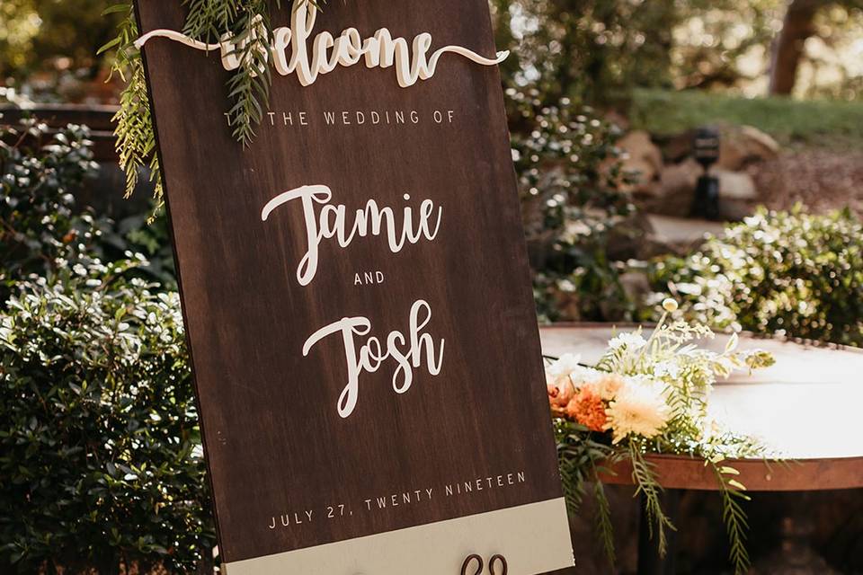 Custom wedding signs