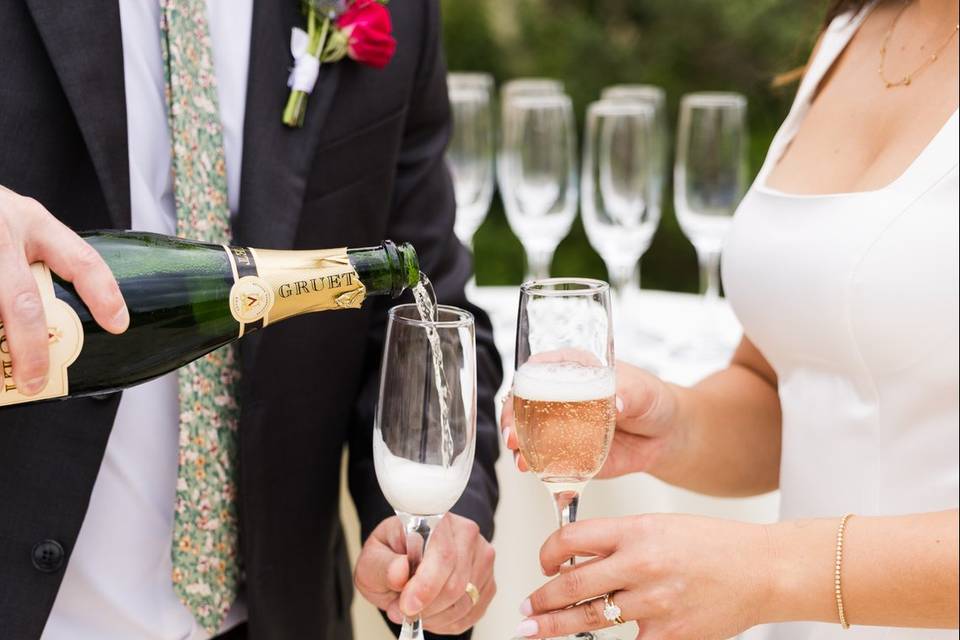 A celebratory toast!