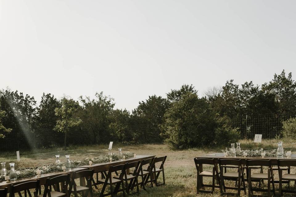 Reception Dinner Outside