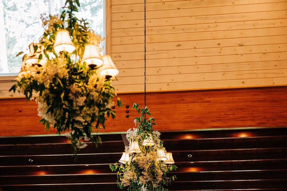 Reception dinner harvest table