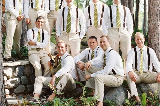 The groom with his groomsmen