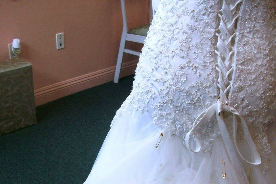 Cream wedding dress