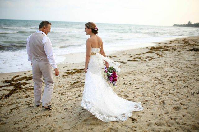 A beach wedding