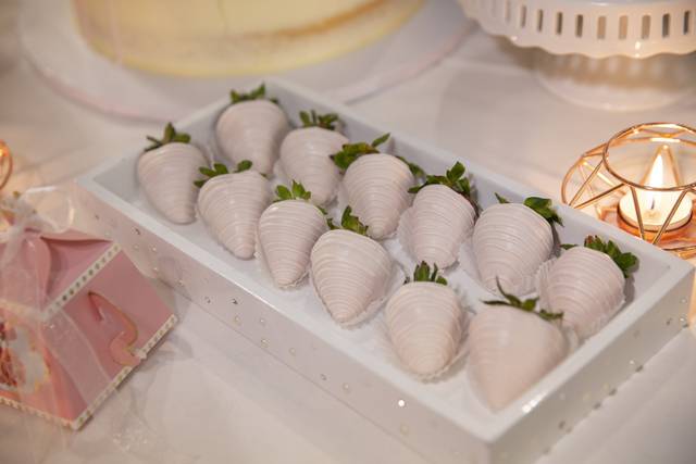 White chocolate covered strawberries