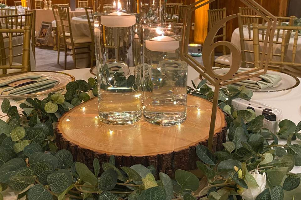 Cylinder Glass Vase Table Cent