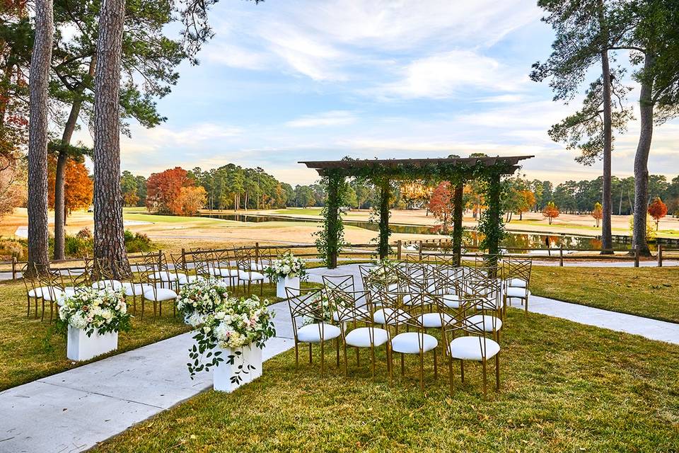 Adorned pergola