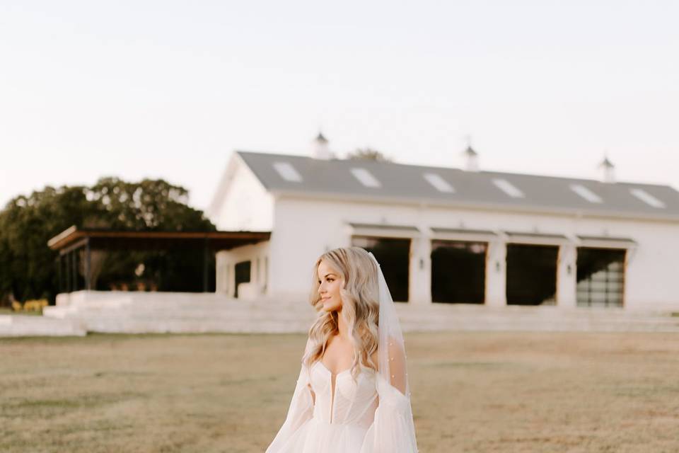 Bride outside Carriage House