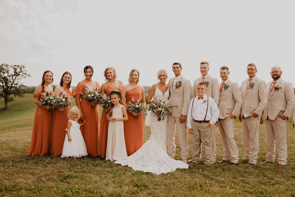Bridal Party Smiling