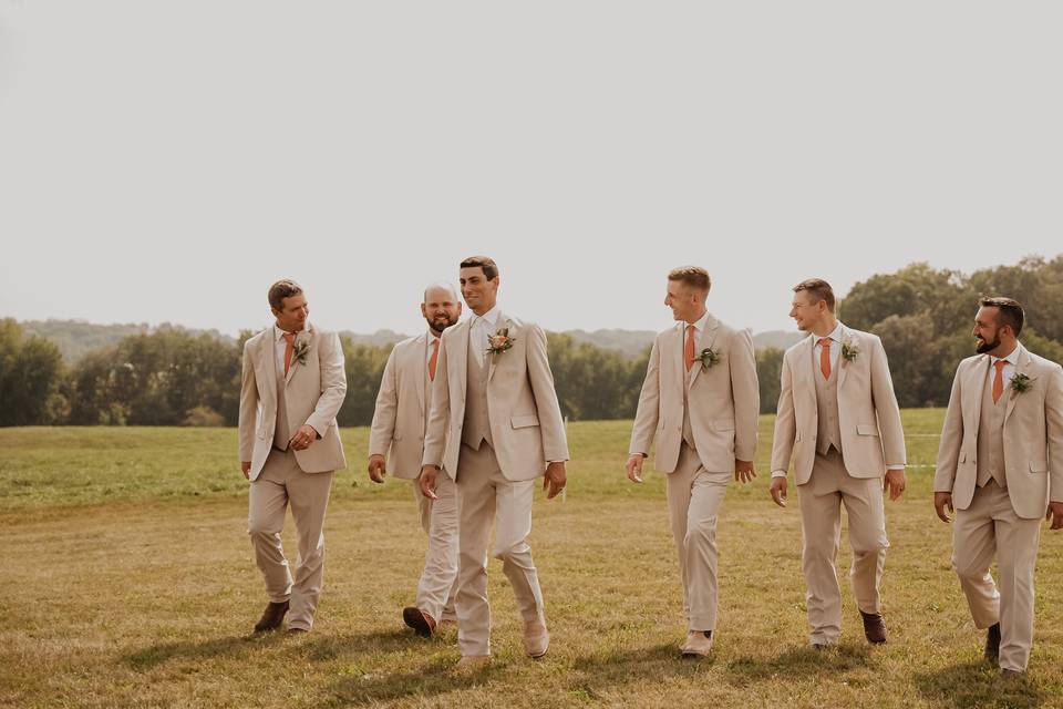 Groomsmen Walking