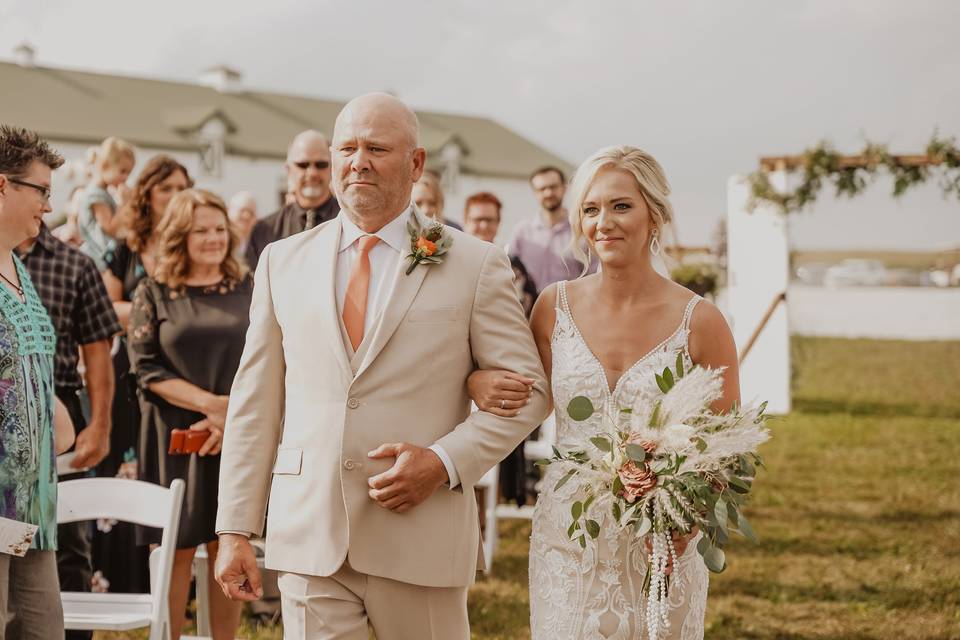 Father Walks With Bride