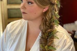 Bride's mermaid braid