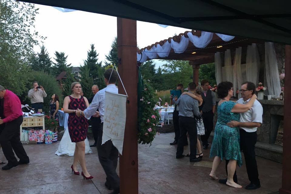 Guests dancing