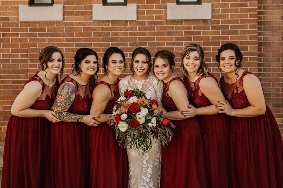 Bride and bridesmaids!