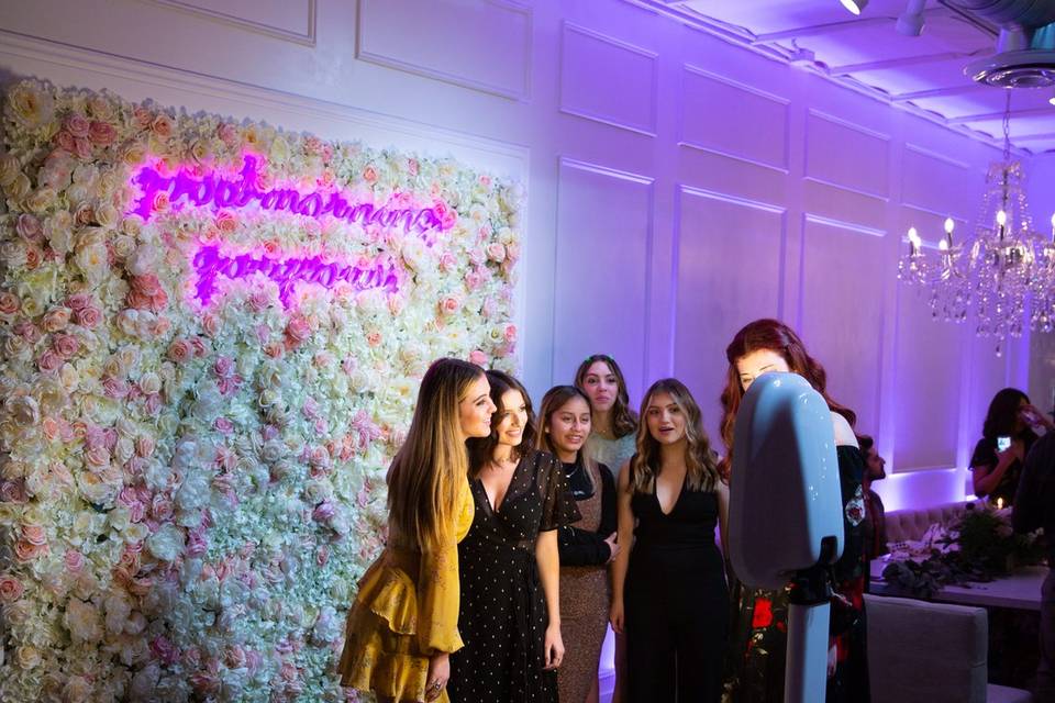 Floral wall backdrop