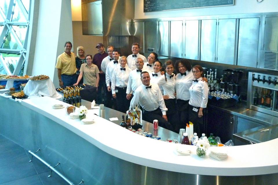 Happy, Professional Catering Crew