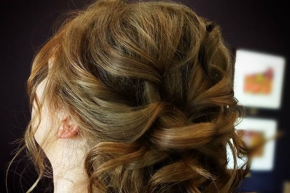 Updo with curls