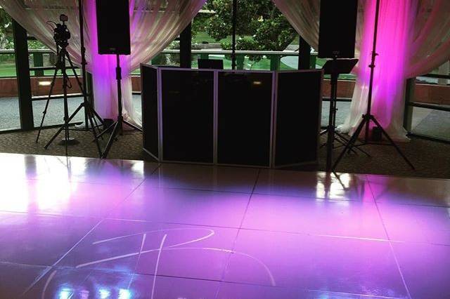 Dance floor and uplighting