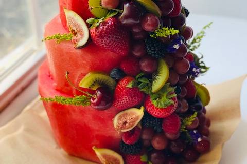 Watermelon fruit cake