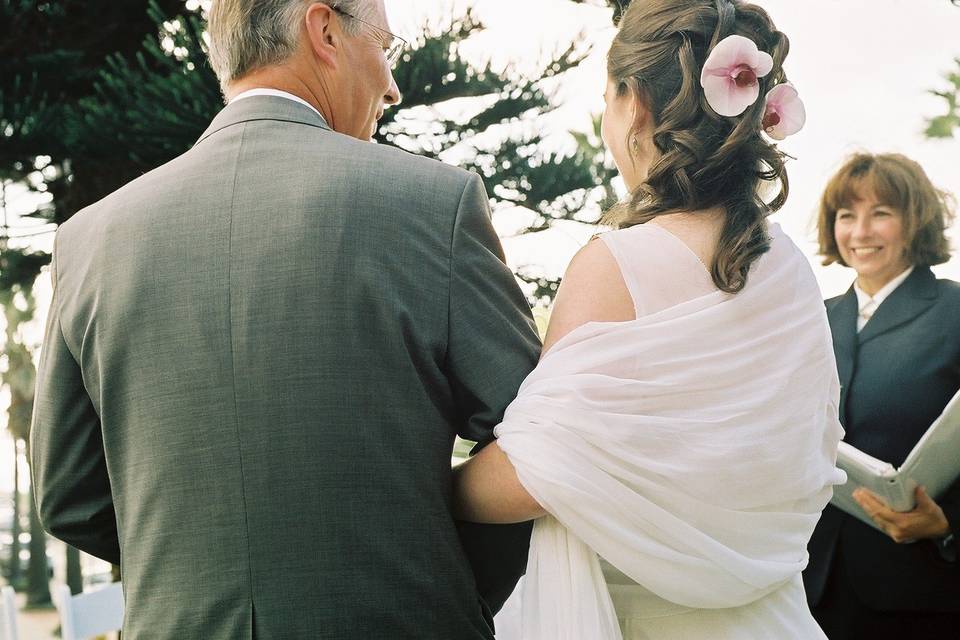 The bride and groom