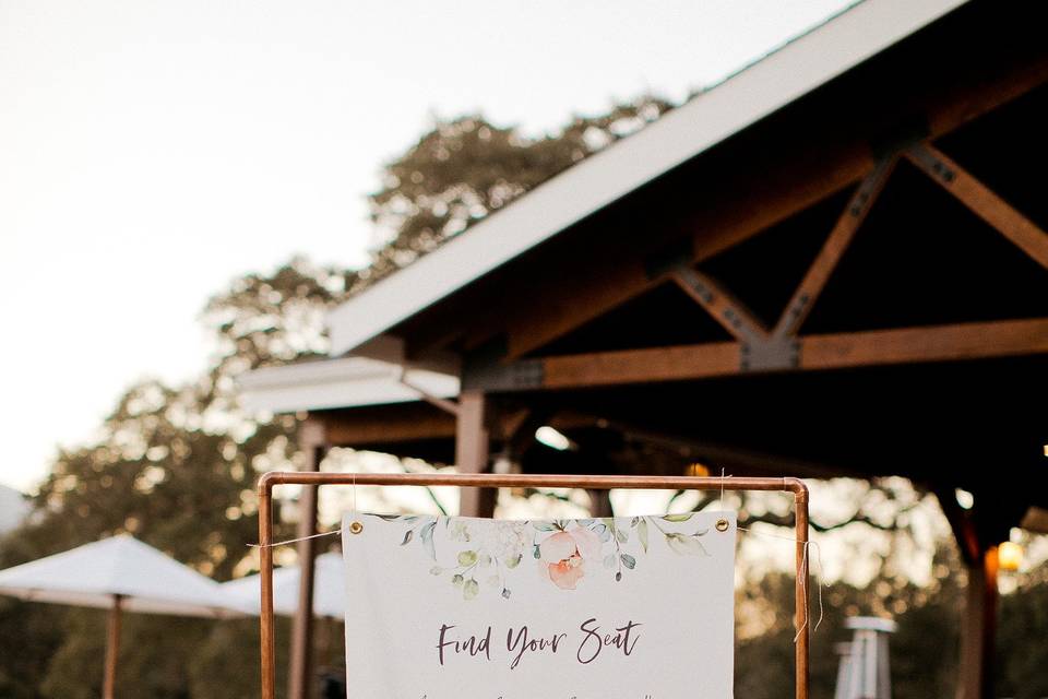Fabric Seating Sign