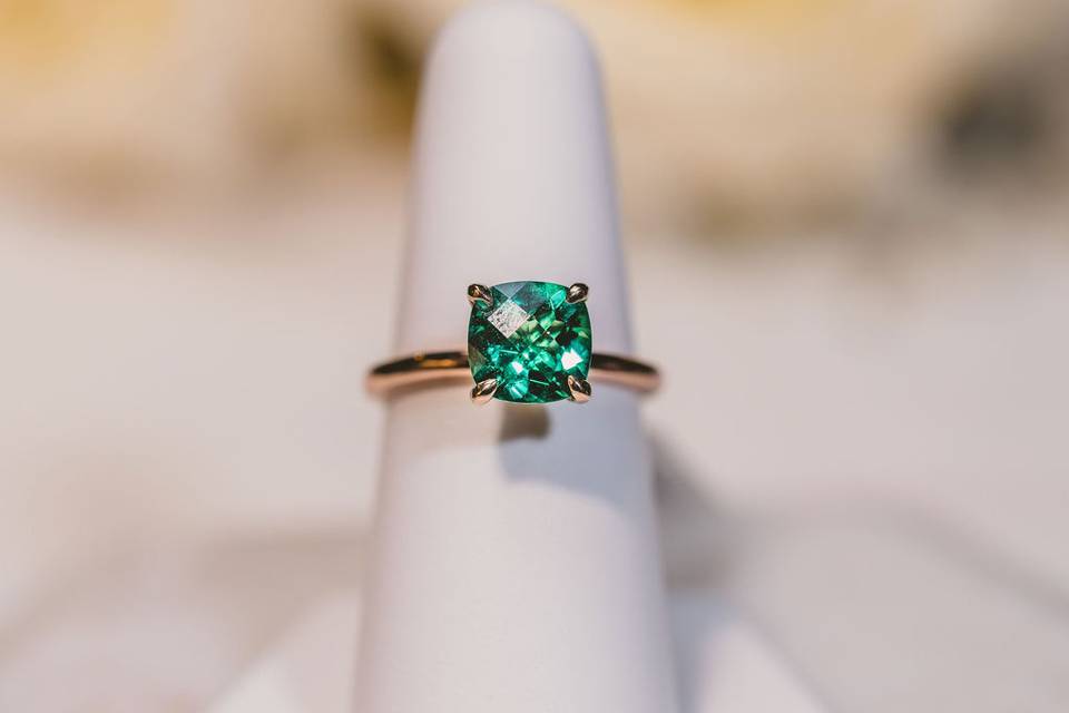 Emerald Engagement Ring