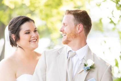 All smiles for the bride and groom